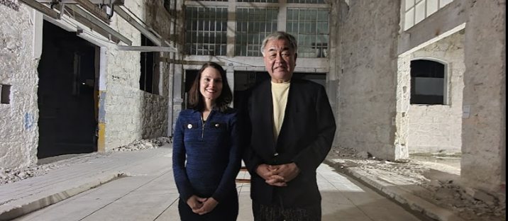 Diana Del-Negro com Kengo Kuma na iluminação de M-ODU